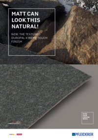 Matt can look this Natural! New: The Texture Duropal XTreme Touch finish