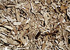 Versnipperd gerecycled hout