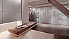 Eingangsbereich und Garderobe mit Individualdruck-Dekoren in einem hochwertig ausgestatteten Appartement