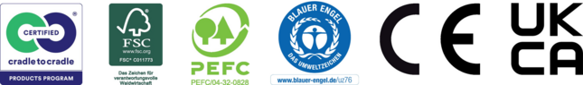Labels für Produktqualität und -Nachhaltigkeit von Lackplatten Labels für Produktqualität und -Nachhaltigkeit von Lackplatten