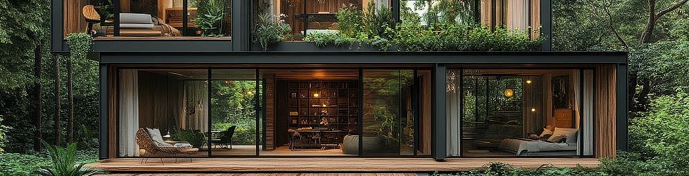 A timber house built sustainably A timber house built sustainably