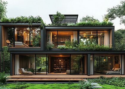 A timber house built sustainably  A timber house built sustainably
