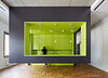 Concept intérieur avec panneaux laqués en vert et noir