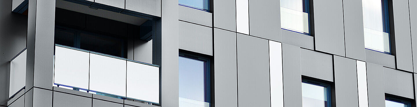 Example facade in grey tones Example facade in grey tones