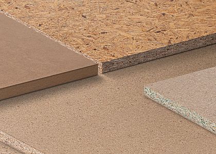 verschiedene Holzwerkstoffplatten nebeneinander  verschiedene Holzwerkstoffplatten nebeneinander