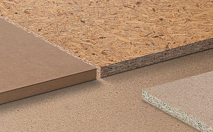 verschiedene Holzwerkstoffplatten nebeneinander  verschiedene Holzwerkstoffplatten nebeneinander