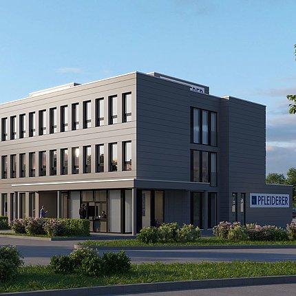 Arnsberg erhält ein neues Bürogebäude as Bürogebäude sieht von außen bereits sehr modern aus.