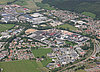 An aerial photograph of the entire Pfleiderer site in Leutkirch.