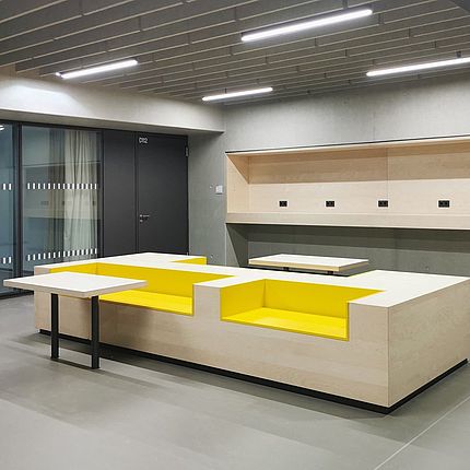 Willy-Brandt-Schule Cologne Lobby The picture shows a community space in the school building