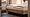 Double bed in a hotel room