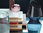 A stack of various lacquered products from Pfleiderer
