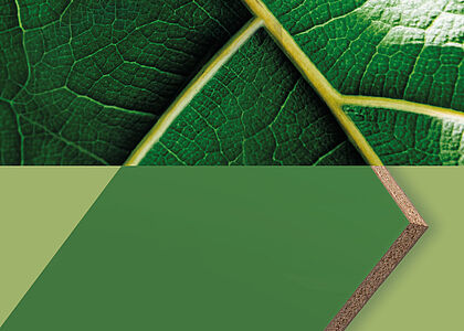 Zielony liść i zielono powlekana płyta OrganicBoard Zielony liść i zielono powlekana płyta OrganicBoard