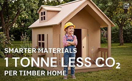 kid in front of a wooden house (AI)