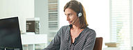 Contact person with headset