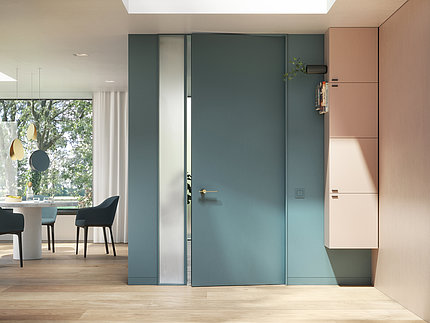 Pfleiderer door and furniture A modern living room equipped with high quality products from Pfleiderer.