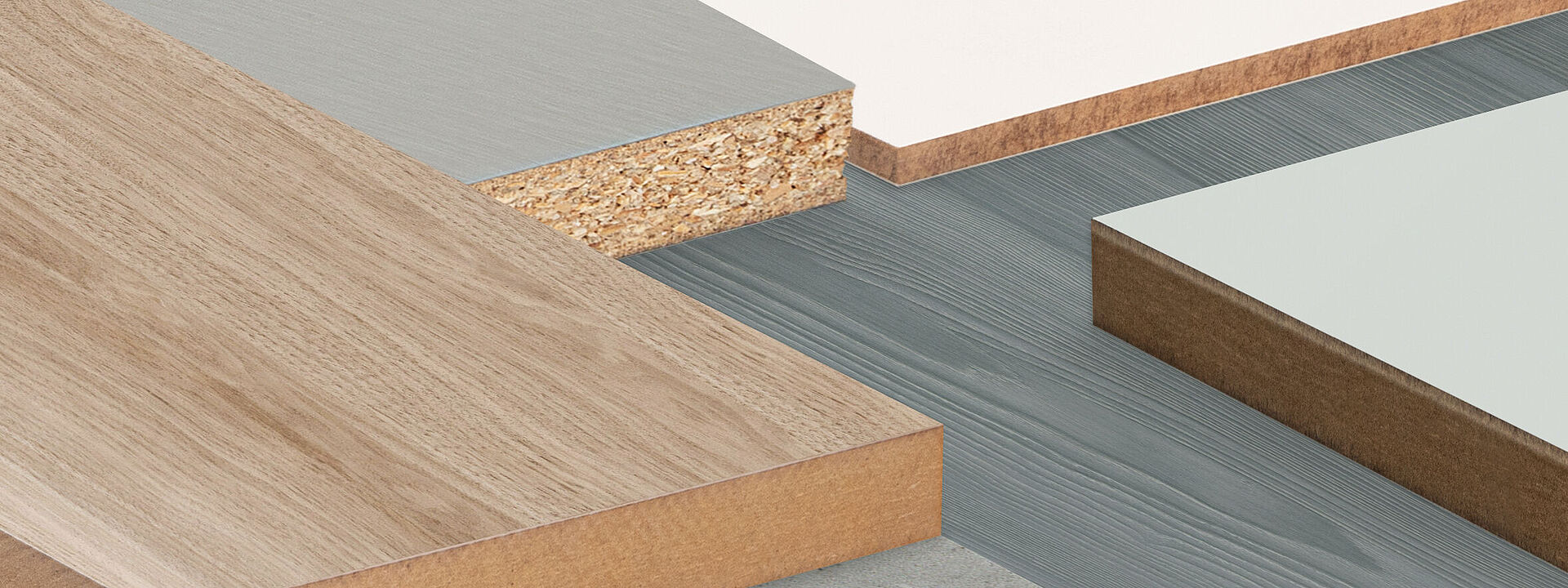 Selection of several Pfleiderer DecoBoard products Selection of several Pfleiderer DecoBoard products