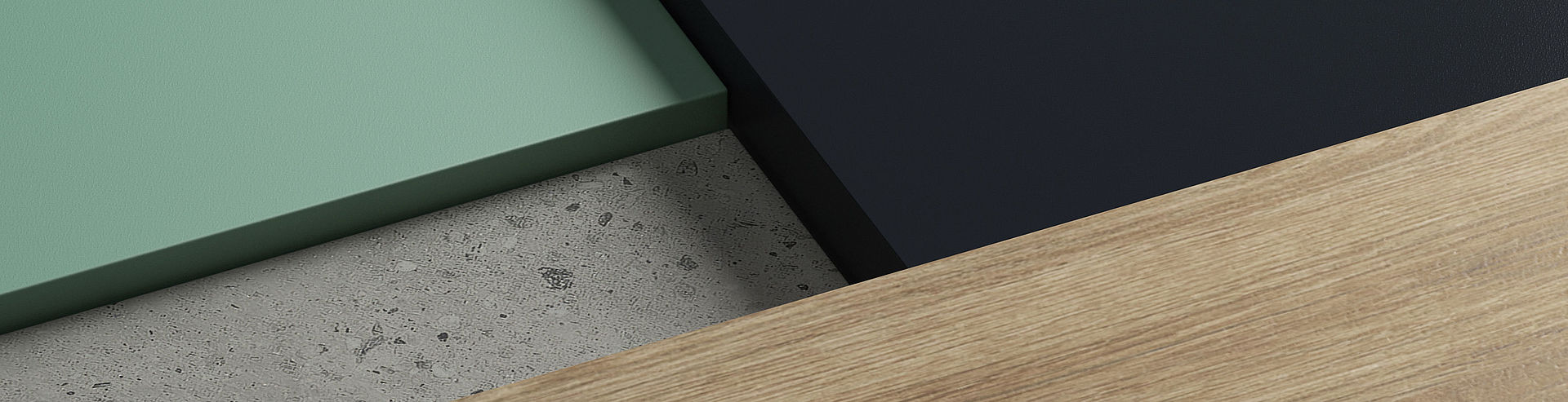 [Translate to (All markets) Czech:] The picture shows multiple facade materials by Pfleiderer, including wooden, stone and synthetic ones.